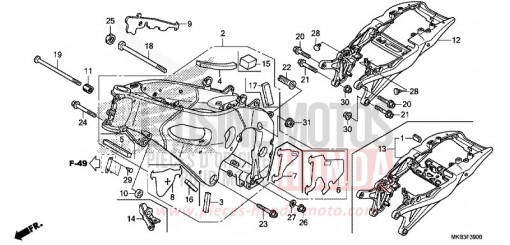 CARROSSERIE DE CHASSIS CBR1000SAF de 2015